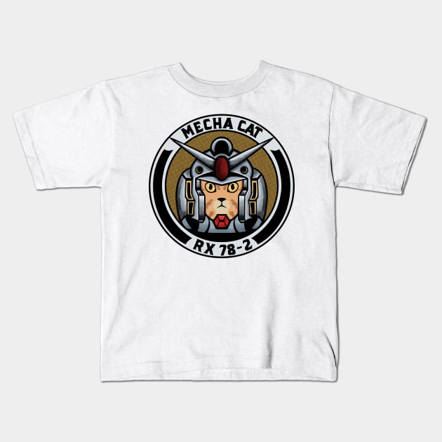 Mecha Cat Kids T-Shirt by feringrh